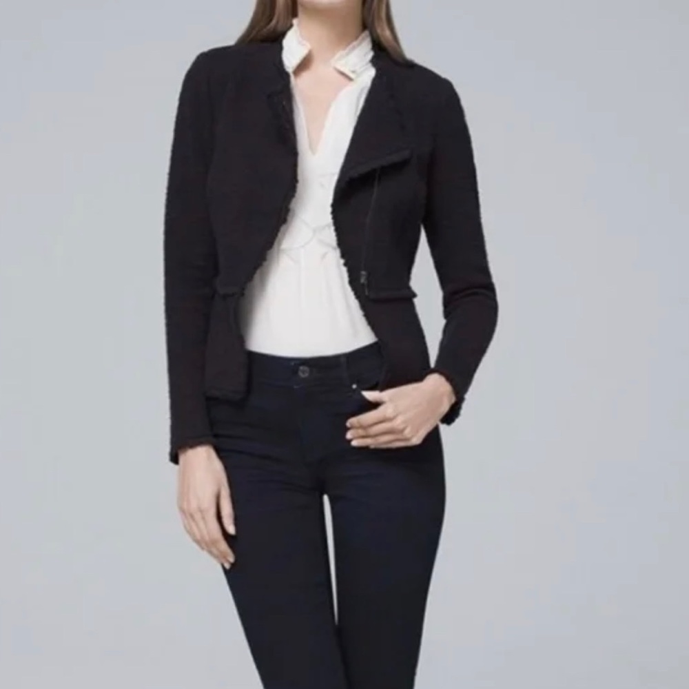 White House Black Market Tweed Moto jacket Mediy